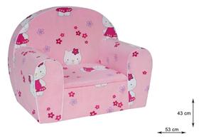 Fotelik różowy kitty - wymiary
